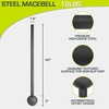 image:imageProsourceFit Steel Macebell Heavy Duty Steel Mace Workout Mace with NonSlip Grip for Gada Strength and Core TrainingBlack  10 LB