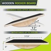 image:imageProsourceFit Wooden Rocker Balance Board AntiSlip Core Trainer 175in 395cm for Physical Therapy Exercise Stability Training Ideal Standing Desk Balance Board Black
