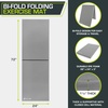 image:imageProsourceFit BiFold Folding Thick Exercise Mat 6x2 with Carrying Handles for MMA Gymnastics Core WorkoutsGrey