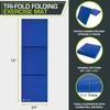 image:imageProsourceFit TriFold Folding Thick Exercise Mat 6x2 with Carrying Handles for MMA Gymnastics Stretching Core WorkoutsBlue