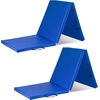 image:imageProsourceFit TriFold Folding Thick Exercise Mat 6x2 with Carrying Handles for MMA Gymnastics Stretching Core WorkoutsBlue