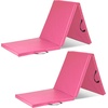 image:imageProsourceFit TriFold Folding Thick Exercise Mat 6x2 with Carrying Handles for MMA Gymnastics Stretching Core WorkoutsPink