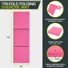 image:imageProsourceFit TriFold Folding Thick Exercise Mat 6x2 with Carrying Handles for MMA Gymnastics Stretching Core WorkoutsPink