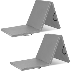 image:imageProsourceFit TriFold Folding Thick Exercise Mat 6x2 with Carrying Handles for MMA Gymnastics Stretching Core WorkoutsGray