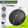 image:imageProsourceFit Core Balance Disc Inflatable Wobble Cushion with Hand Pump DualTextured NonSlip Surface for Core Balance and Stability Training 14inchBlack