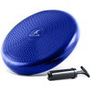 image:imageProsourceFit Core Balance Disc Inflatable Wobble Cushion with Hand Pump DualTextured NonSlip Surface for Core Balance and Stability Training 14inchBlue