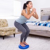 image:imageProsourceFit Core Balance Disc Inflatable Wobble Cushion with Hand Pump DualTextured NonSlip Surface for Core Balance and Stability Training 14inchBlue
