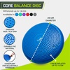 image:imageProsourceFit Core Balance Disc Inflatable Wobble Cushion with Hand Pump DualTextured NonSlip Surface for Core Balance and Stability Training 14inchBlue