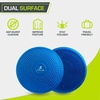 image:imageProsourceFit Core Balance Disc Inflatable Wobble Cushion with Hand Pump DualTextured NonSlip Surface for Core Balance and Stability Training 14inchBlue