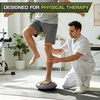 image:imageProsourceFit Core Balance Disc Inflatable Wobble Cushion with Hand Pump DualTextured NonSlip Surface for Core Balance and Stability Training 14inchGrey