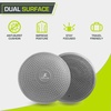 image:imageProsourceFit Core Balance Disc Inflatable Wobble Cushion with Hand Pump DualTextured NonSlip Surface for Core Balance and Stability Training 14inchGrey