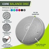 image:imageProsourceFit Core Balance Disc Inflatable Wobble Cushion with Hand Pump DualTextured NonSlip Surface for Core Balance and Stability Training 14inchGrey