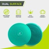 image:imageProsourceFit Core Balance Disc Inflatable Wobble Cushion with Hand Pump DualTextured NonSlip Surface for Core Balance and Stability Training 14inchGreen