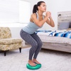 image:imageProsourceFit Core Balance Disc Inflatable Wobble Cushion with Hand Pump DualTextured NonSlip Surface for Core Balance and Stability Training 14inchGreen