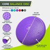image:imageProsourceFit Core Balance Disc Inflatable Wobble Cushion with Hand Pump DualTextured NonSlip Surface for Core Balance and Stability Training 14inchPurple