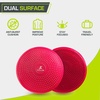 image:imageProsourceFit Core Balance Disc Inflatable Wobble Cushion with Hand Pump DualTextured NonSlip Surface for Core Balance and Stability Training 14inchRed