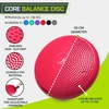 image:imageProsourceFit Core Balance Disc Inflatable Wobble Cushion with Hand Pump DualTextured NonSlip Surface for Core Balance and Stability Training 14inchRed