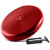 image:imageProsourceFit Core Balance Disc Inflatable Wobble Cushion with Hand Pump DualTextured NonSlip Surface for Core Balance and Stability Training 14inchRed