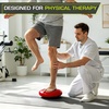 image:imageProsourceFit Core Balance Disc Inflatable Wobble Cushion with Hand Pump DualTextured NonSlip Surface for Core Balance and Stability Training 14inchRed